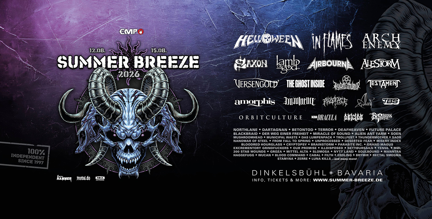 SUMMER BREEZE 2026 startet mit starkem Line-up – erste 50 Bands bestätigt