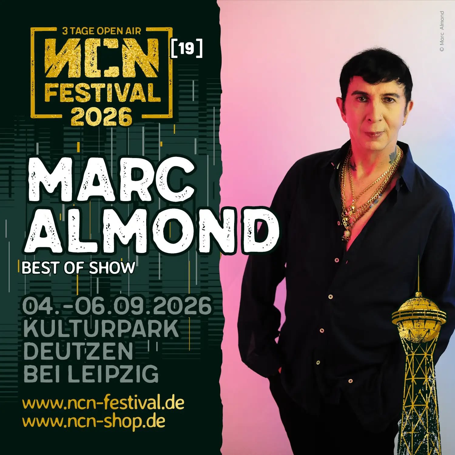 NCN 2026 (19. Nocturnal Culture Night): Marc Almond als erster Hauptact bestätigt – Rückkehr nach acht Jahren