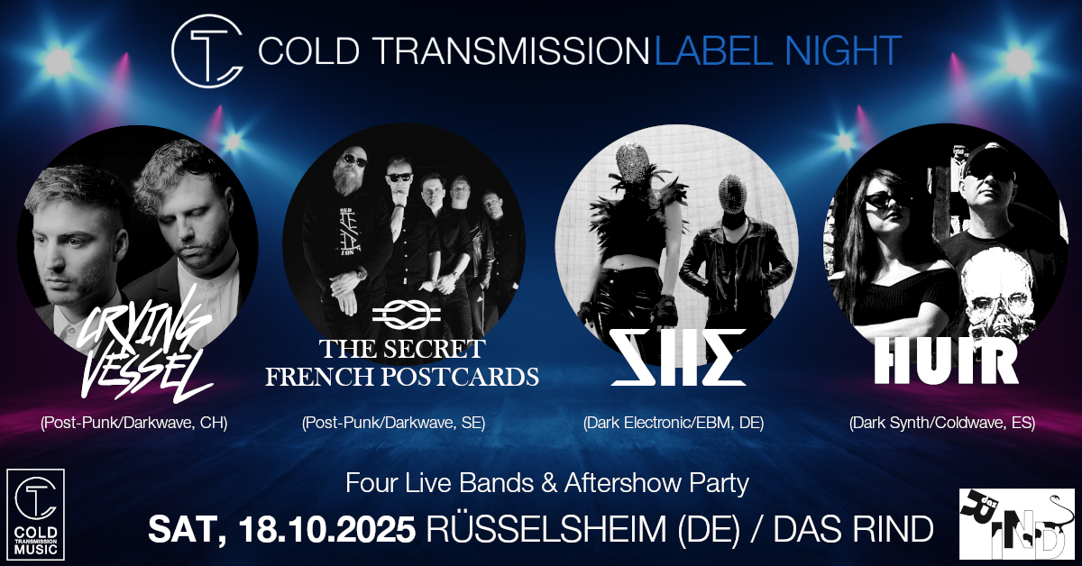 COLD TRANSMISSION Label Night Nr. 4 bringt Post-Punk und Darkwave nach Rüsselsheim