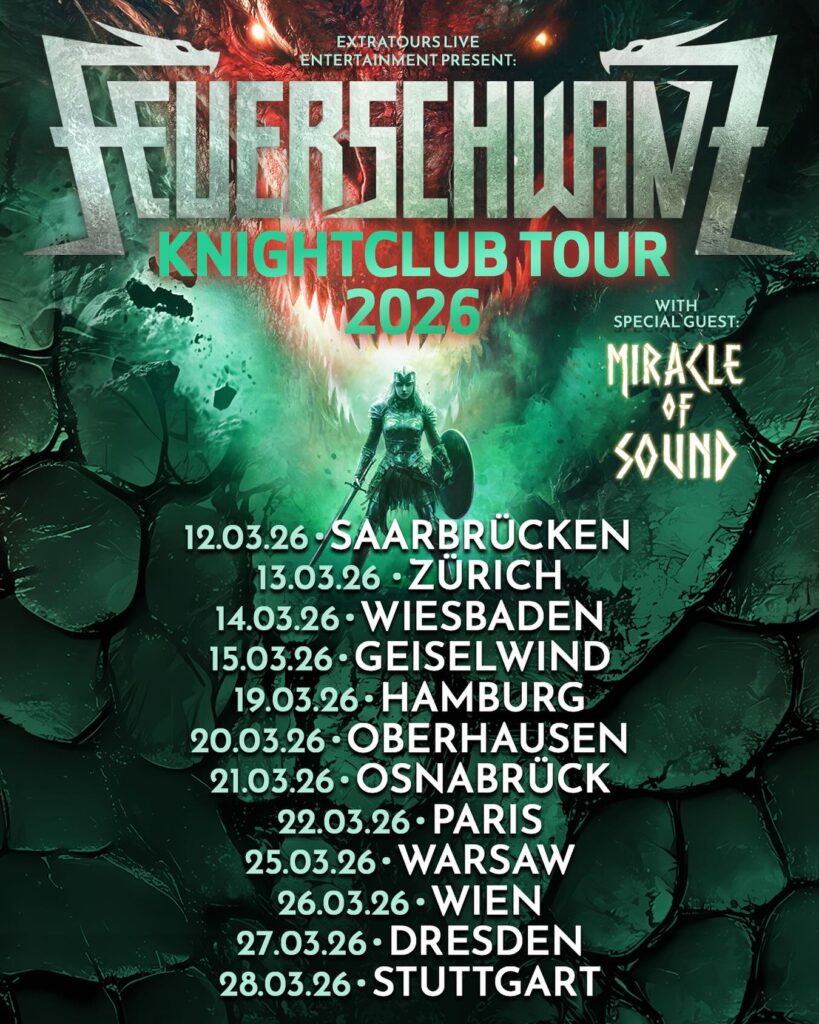 Nach gemeinsamer Tour mit Lord Of The Lost – Feuerschwanz kündigen „Knightclub Tour 2026“ an